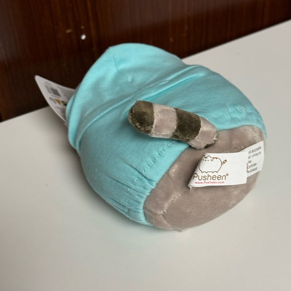 Pusheen The Cat with Teal Hoodie Plush 5” - Picture 6 of 14